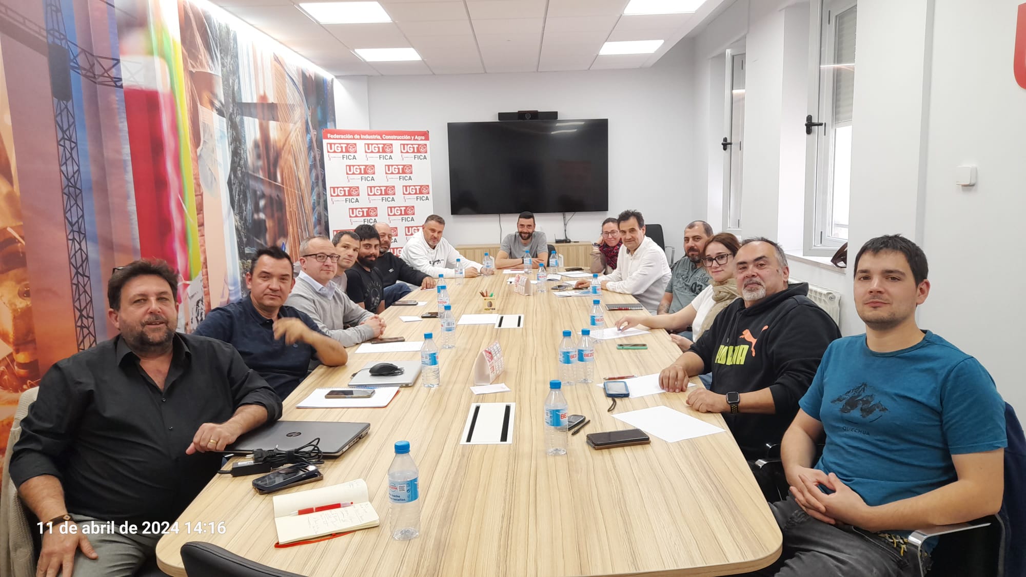 Reunión en Valladolid de las delegadas y delegados de UGT FICA Aquona Castilla León